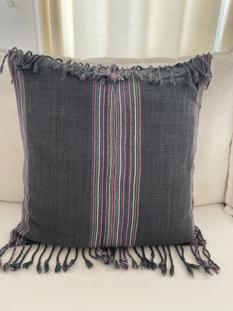 Exclusive design handwoven cushion cover from Karen Hill tribe, Northern Thailand.