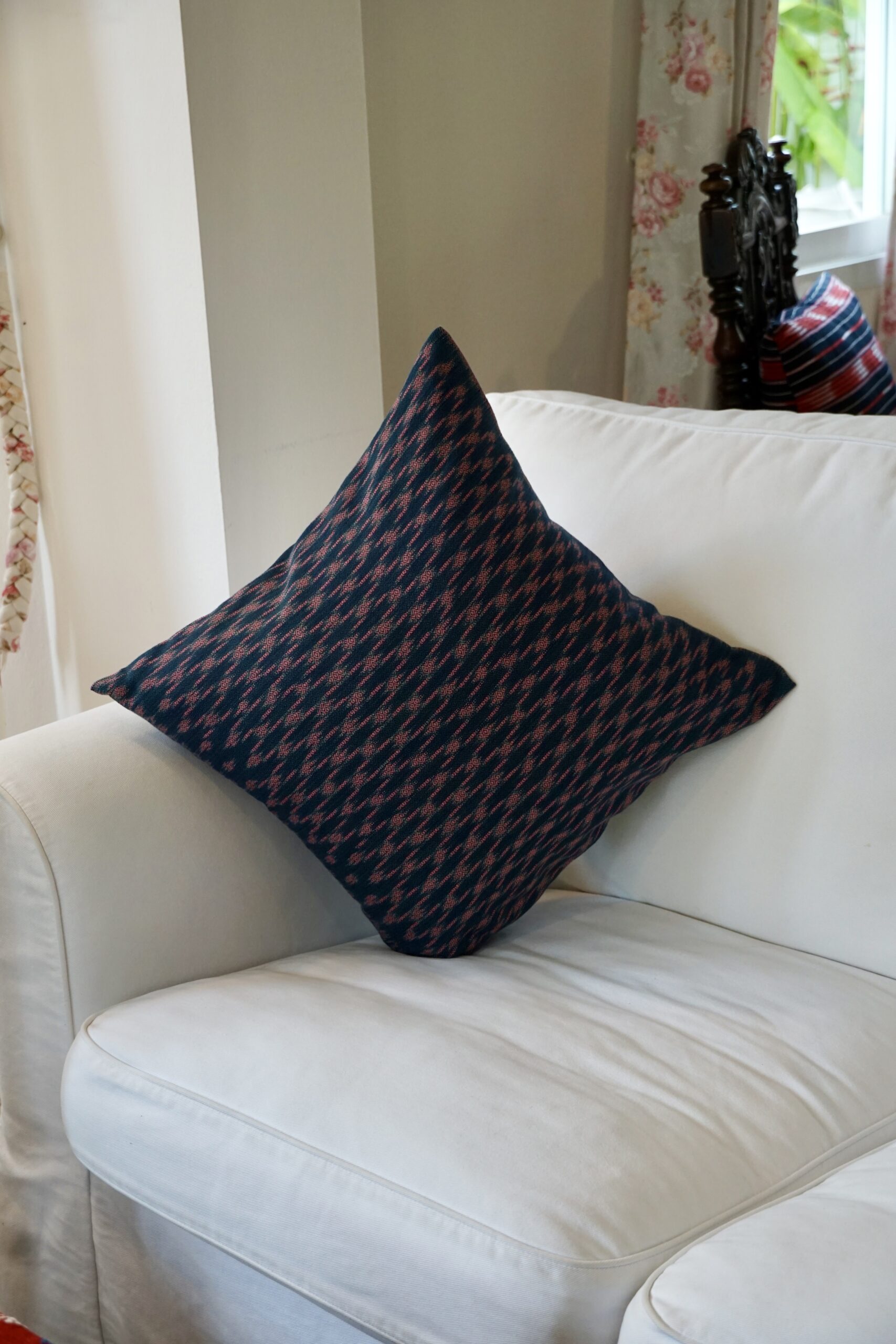 Sakol Old Rose Hand Dye and Handwoven Throw Pillow Cover
